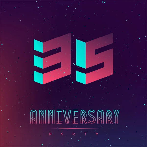 Anniversary Night Party 일렉트로닉 페스티벌 포스터 음악적 배경과 추상적 공간의 — 스톡 벡터