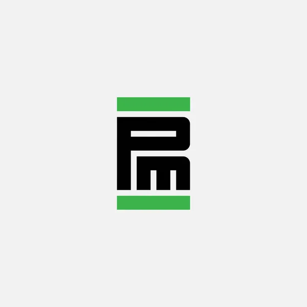 Elemento Diseño Icono Logo Con Letras Logotipo Monograma Iniciales Vector — Archivo Imágenes Vectoriales