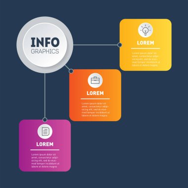 Ticari bilgi şablonunun vektör illüstrasyonu