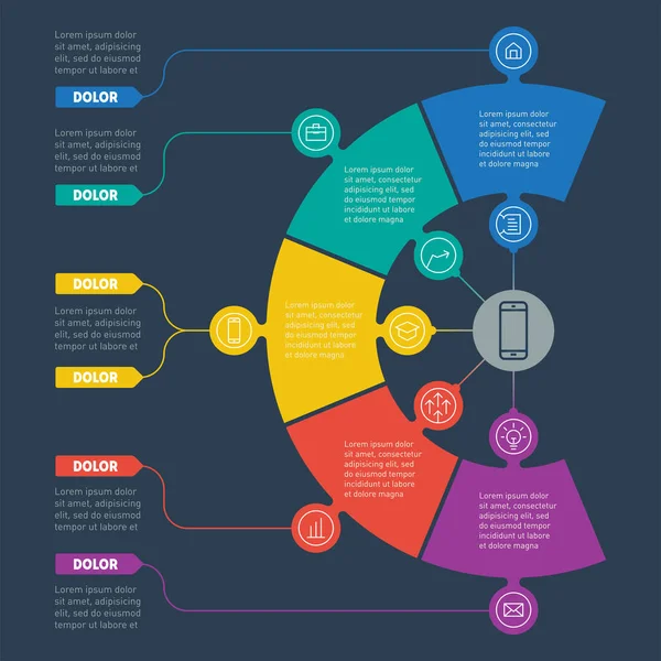ビジネスインフォグラフィックテンプレートのベクトル図 — ストックベクタ