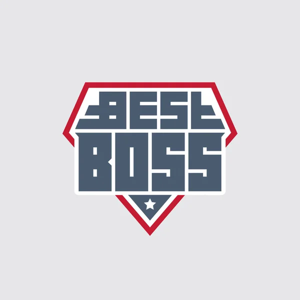 Vektor Logo Super Boss Design Vorlage — Stockvektor