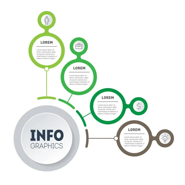 Ilustración Vectorial Infografías Comerciales — Archivo Imágenes Vectoriales