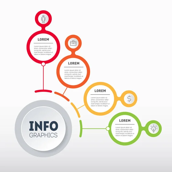 Illustrazione Vettoriale Infografica Aziendale — Vettoriale Stock