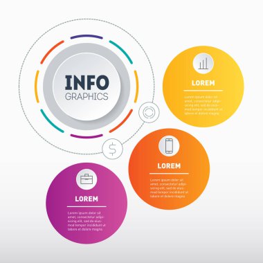 ticari bilgi grafiklerinin vektör illüstrasyonu