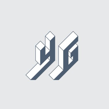 vektör logosu YG tasarım şablonu.