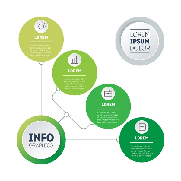 Ilustração Vetorial Infográficos Negócios — Vetor de Stock