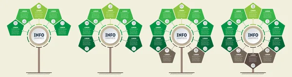 Ilustración Vectorial Infografías Comerciales — Archivo Imágenes Vectoriales