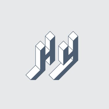 vektör logosu HY tasarım şablonu.