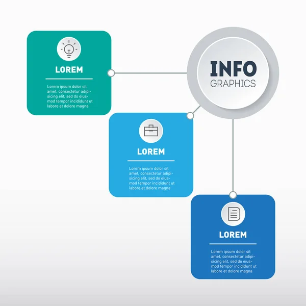 Ilustração Vetorial Modelo Infográfico Negócios — Vetor de Stock