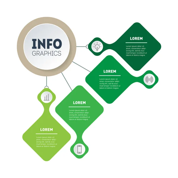 Web Design Sablon Info Chart Vektordiagram Infografika Technológia Vagy Oktatási Stock Vektor