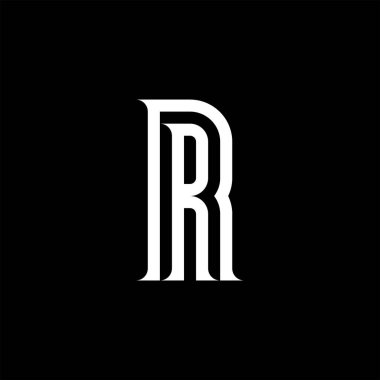 vektör logosu RR tasarım şablonu.
