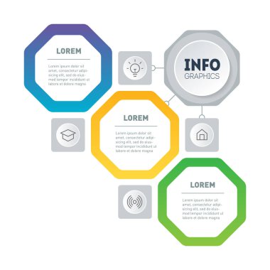 İş ve finans bilgi şablonlarının vektör illüstrasyonu