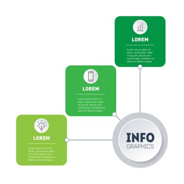 Ticari bilgi şablonunun vektör illüstrasyonu