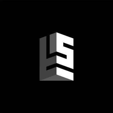 T5 - monogram veya logotype. Üç boyutlu nesne. T harfi ve 5 numara - tasarım ögesi veya simge. Orijinal üç boyutlu logo.