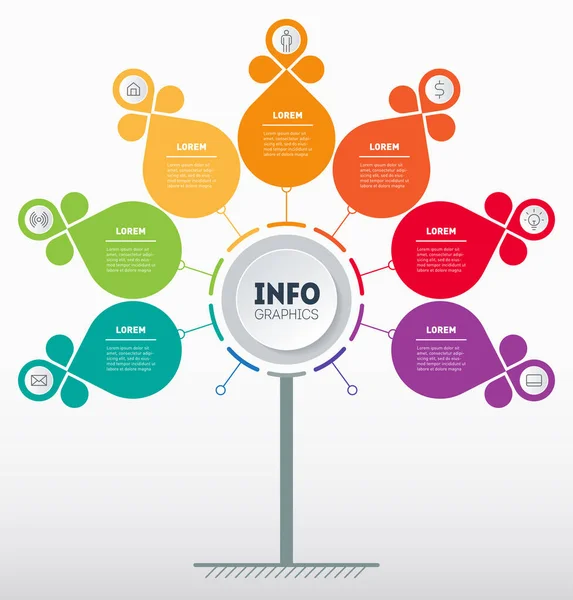 Tidslinje Eller Infografik Affärens Utveckling Och Tillväxt Tidslinje Affärspresentationskoncept Med — Stock vektor