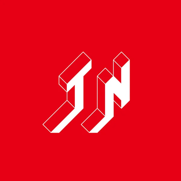 Izometryczna Czcionka Projektowania Trójwymiarowe Litery Kod Literowy Monogram Lub Logotyp — Wektor stockowy