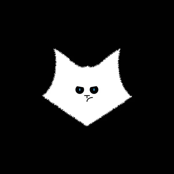 Ilustración Vectorial Gato Blanco — Vector de stock