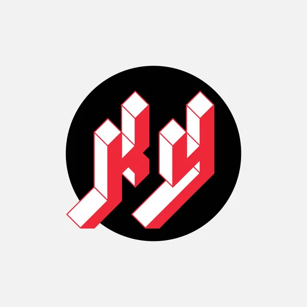 Letters Monogram Logotype Isometric Font Design Volume Alphabet Three Dimension — 스톡 벡터