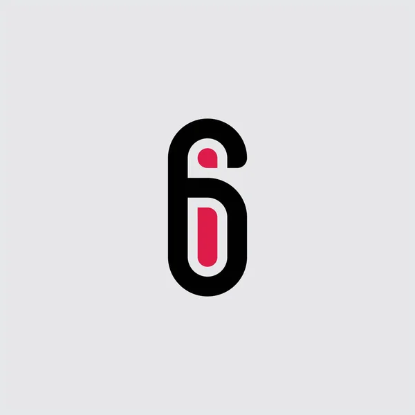 Logotipo Elemento Diseño Icono Letra Número Logotipo — Vector de stock