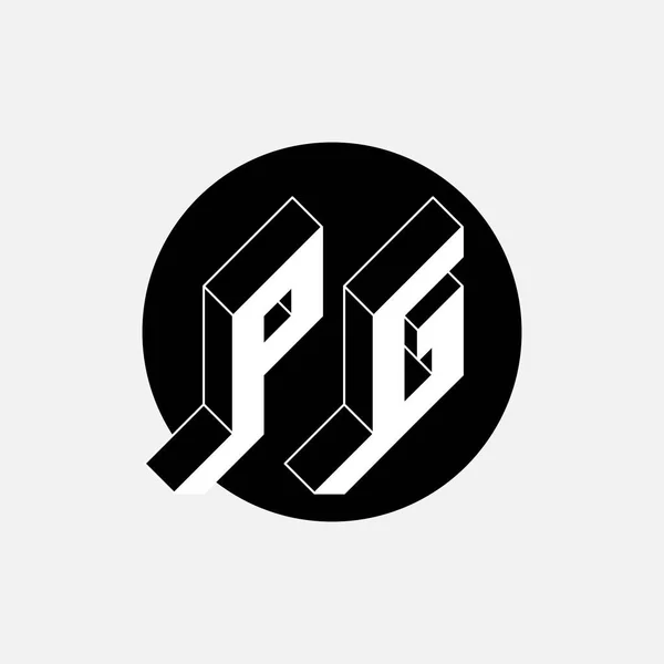 Letter Logo Ontwerp Vector Icoon Abstract Geometrische Achtergrond — Stockvector