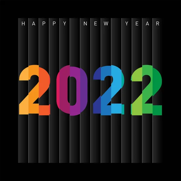 2022 Felice Anno Nuovo Vettoriale Illustrazione — Vettoriale Stock