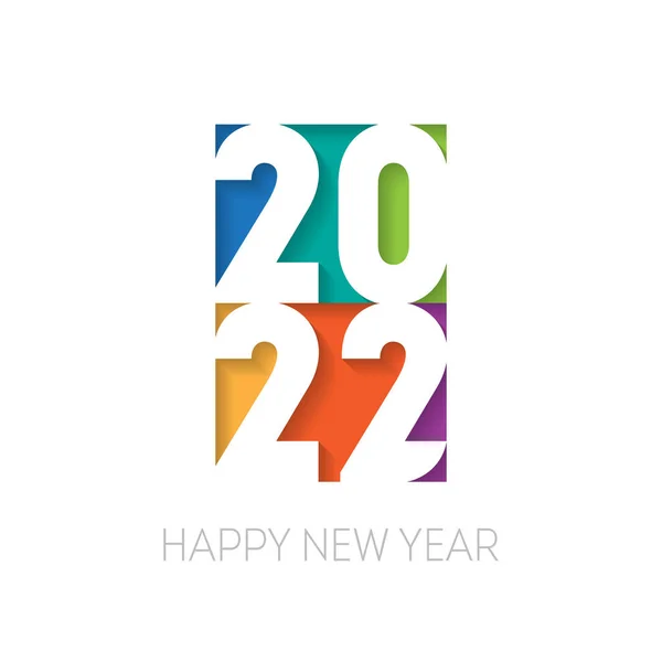 2022 Ευτυχισμένο Νέο Έτος Διανυσματική Απεικόνιση — Διανυσματικό Αρχείο
