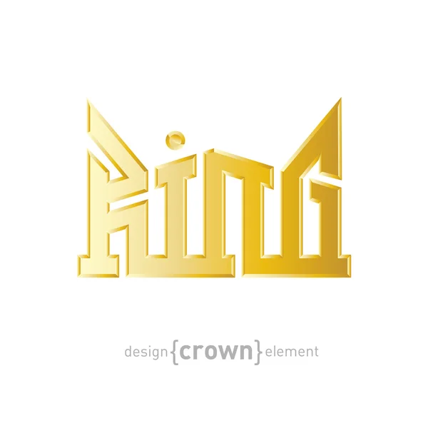 Luxury golden King Crown — Stock Vector