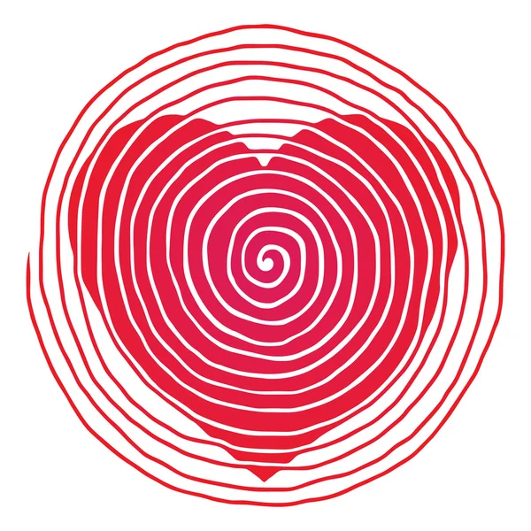 Spiral beauty heart — Stock Vector