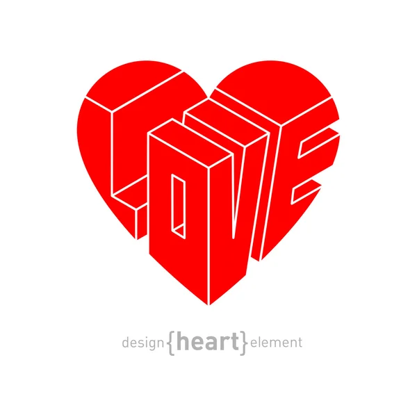 De coeur avec amour — Image vectorielle