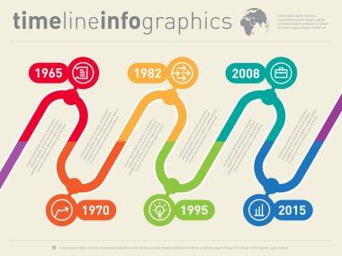 Infographic zaman çizelgesi'nin Web şablonu