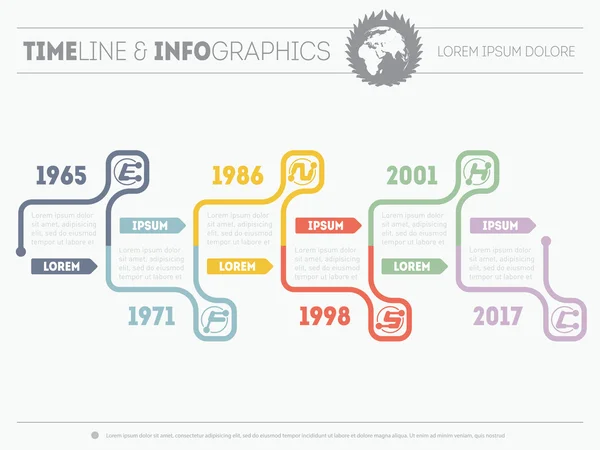 Línea temporal de tendencias — Archivo Imágenes Vectoriales