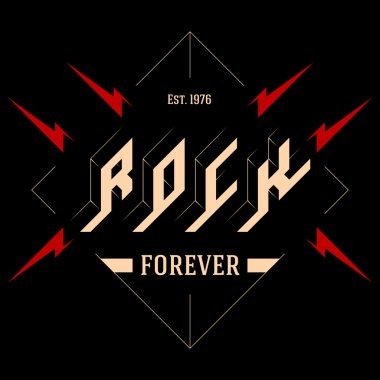 Rock vintage etiket