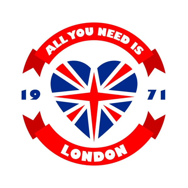 Camiseta estampada Londres — Vector de stock