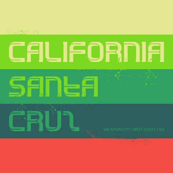 T-shirt Santa Cruz graphiques — Image vectorielle