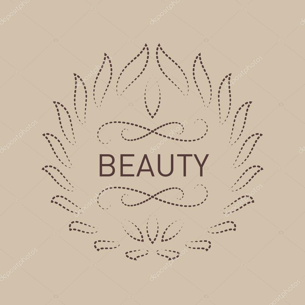 Floral logo template for Beauty salon, Spa center, boutique, cosmetician shop, yoga or fitness class. Elegant vector logotype