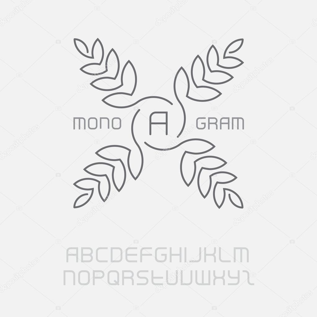 Elegant lineart logo design