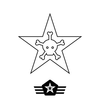 Kafatası ve kemik ile star