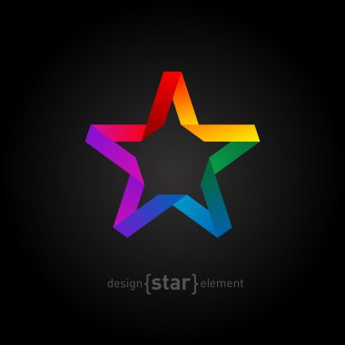 Origami rainbow yıldız