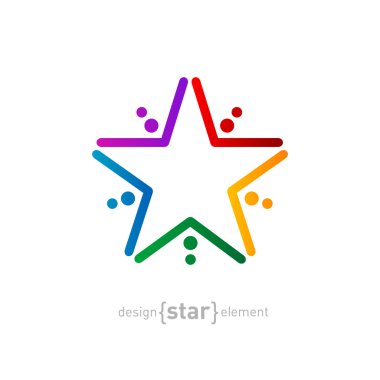 Soyut rainbow yıldız