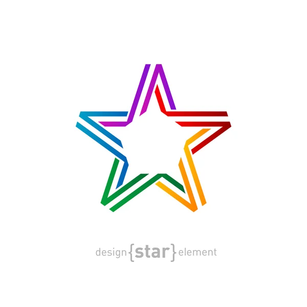Estrela colorida de fita — Vetor de Stock