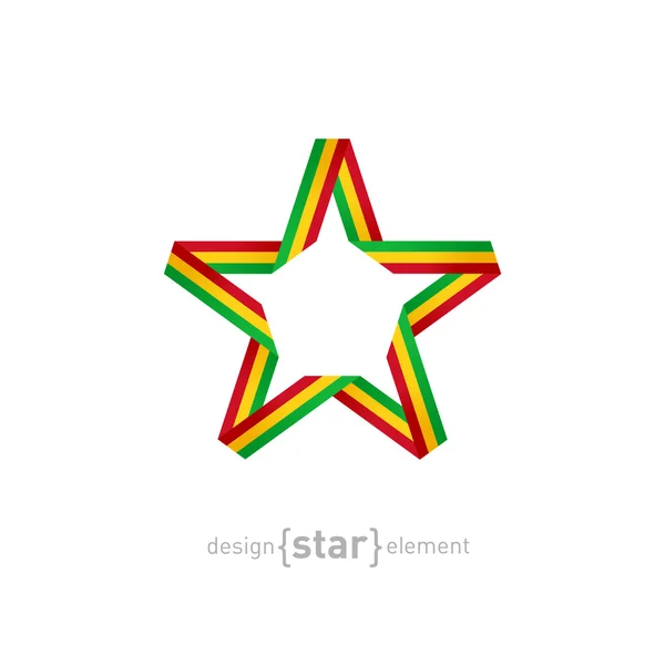 Sterren met vlag van Mali kleuren — Stockvector
