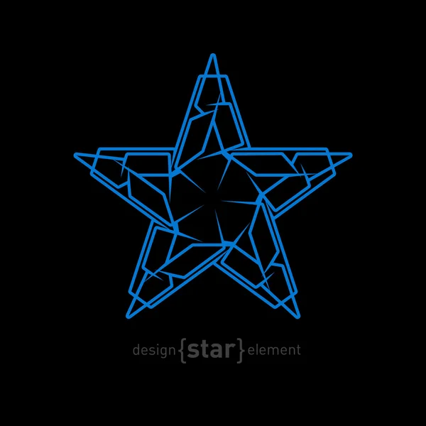 Futuristische abstract star — Stockvector