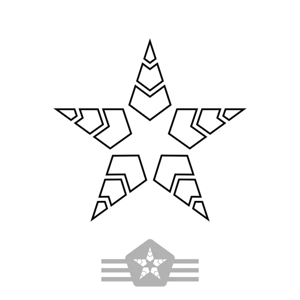 Minimale étoile vintage noire — Image vectorielle