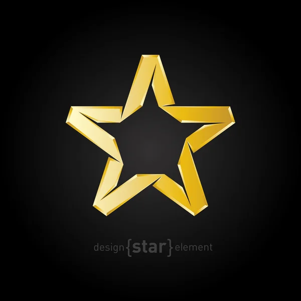 Estrella dorada de lujo — Vector de stock