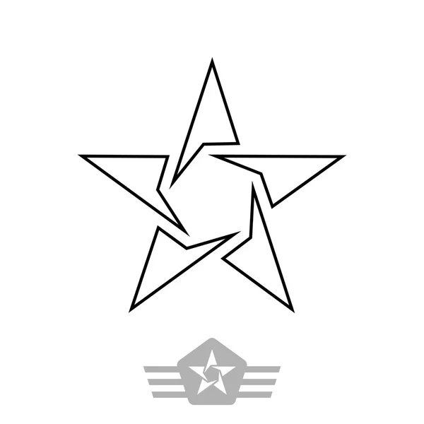 Minimale étoile monochrome — Image vectorielle