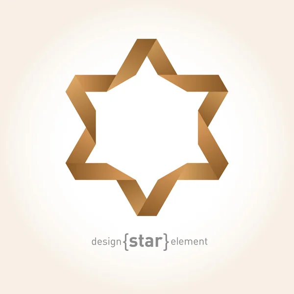 Origami star david — Image vectorielle