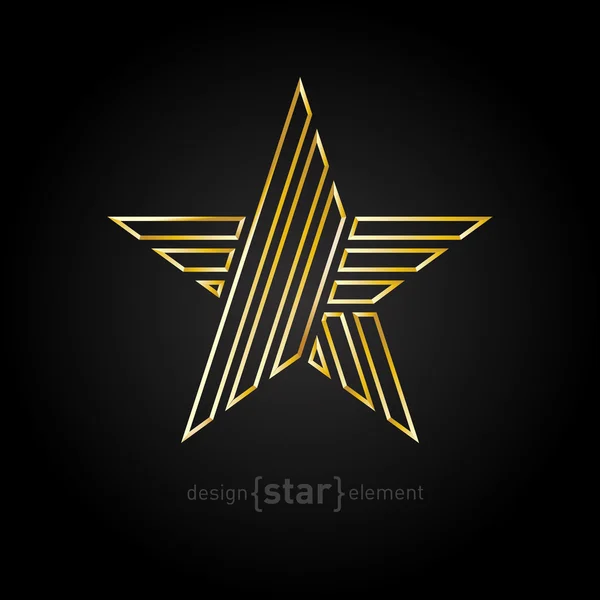 Abstrakt Gold star — Stock vektor