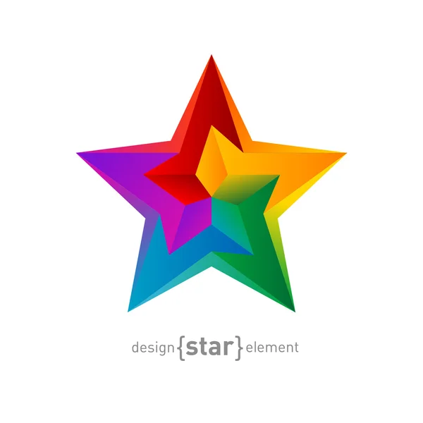 Abstract Impossible colorful star — Stock Vector