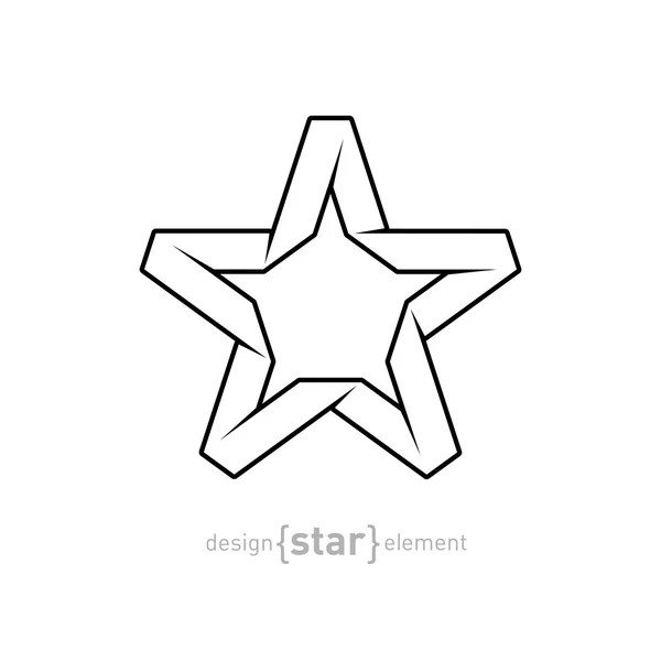 Imitation de Origami Star — Image vectorielle