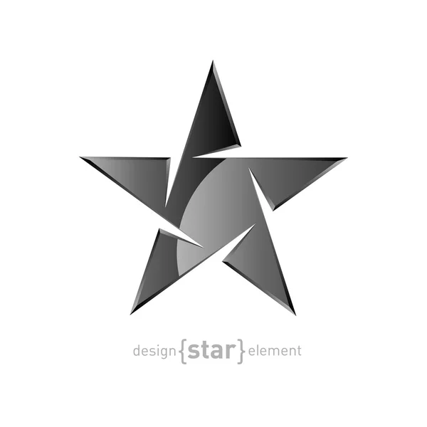 Estrella brillante del metal — Vector de stock